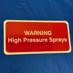 WASHER SOLUTIONS WS6618 Nameplate - WARNING HIGH PRESSURE 10 x 4 - 6618