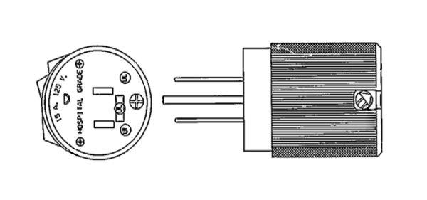 STERIS P084498-001 Plug Pole 3 Wires - 12089